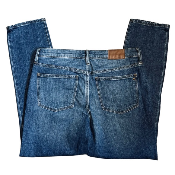 Madewell Women’s Sz 28 Slim Mid Rise Stretch Straight Leg Boy Jean - Picture 8 of 13